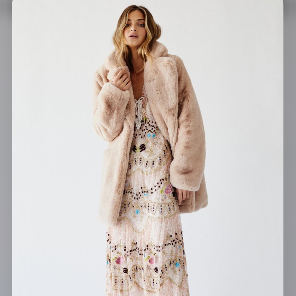 Free People Party Rosalie Beaded Tassels Embroidered Maxi Dress - Picture 4 of 10